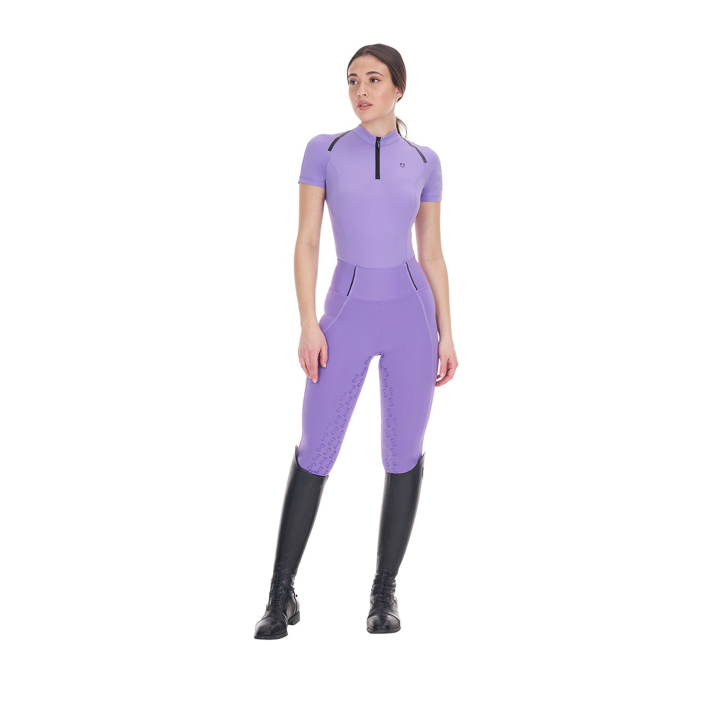 Equestro Leggins Donna Slim Fit Full Grip