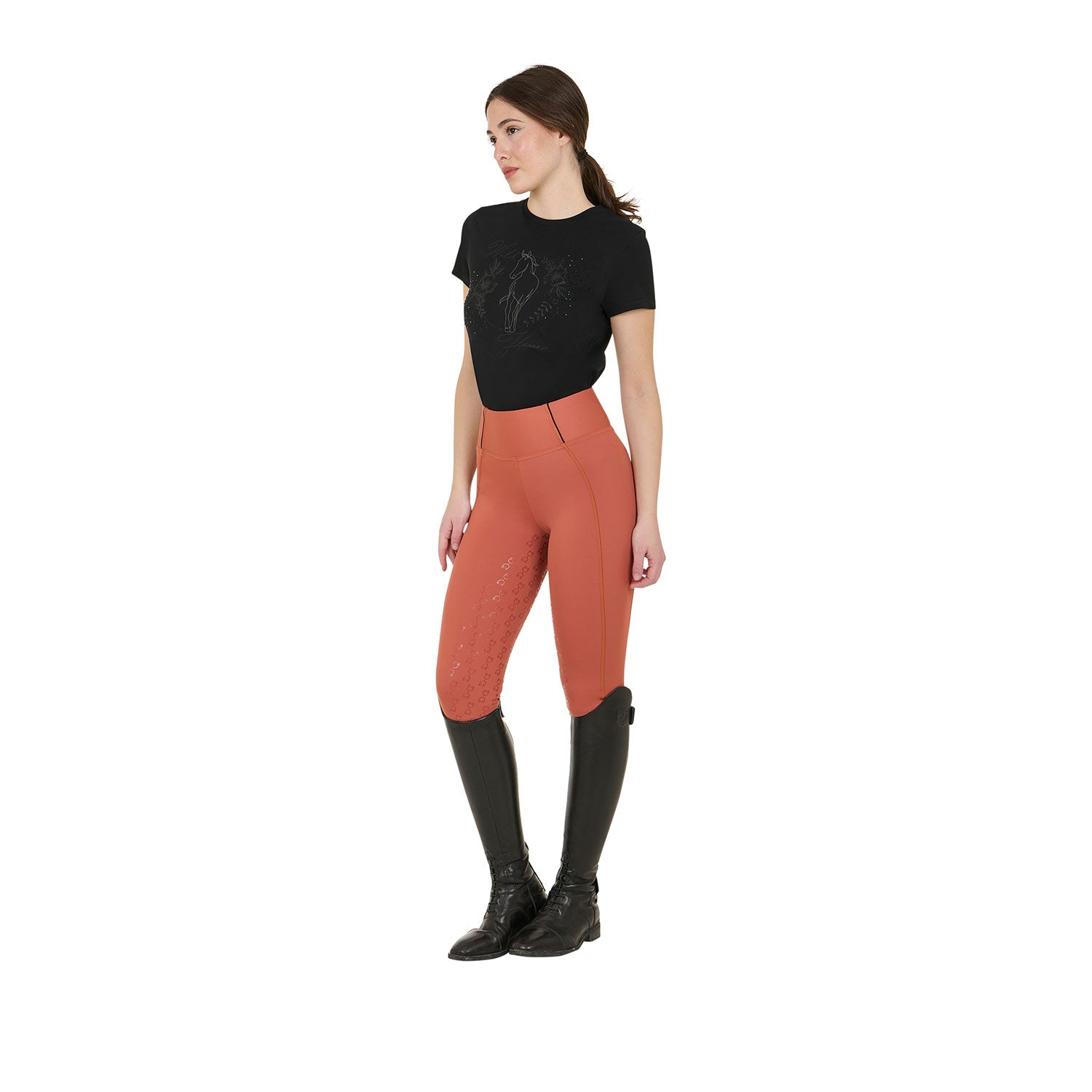Equestro Leggins Donna Slim Fit Full Grip