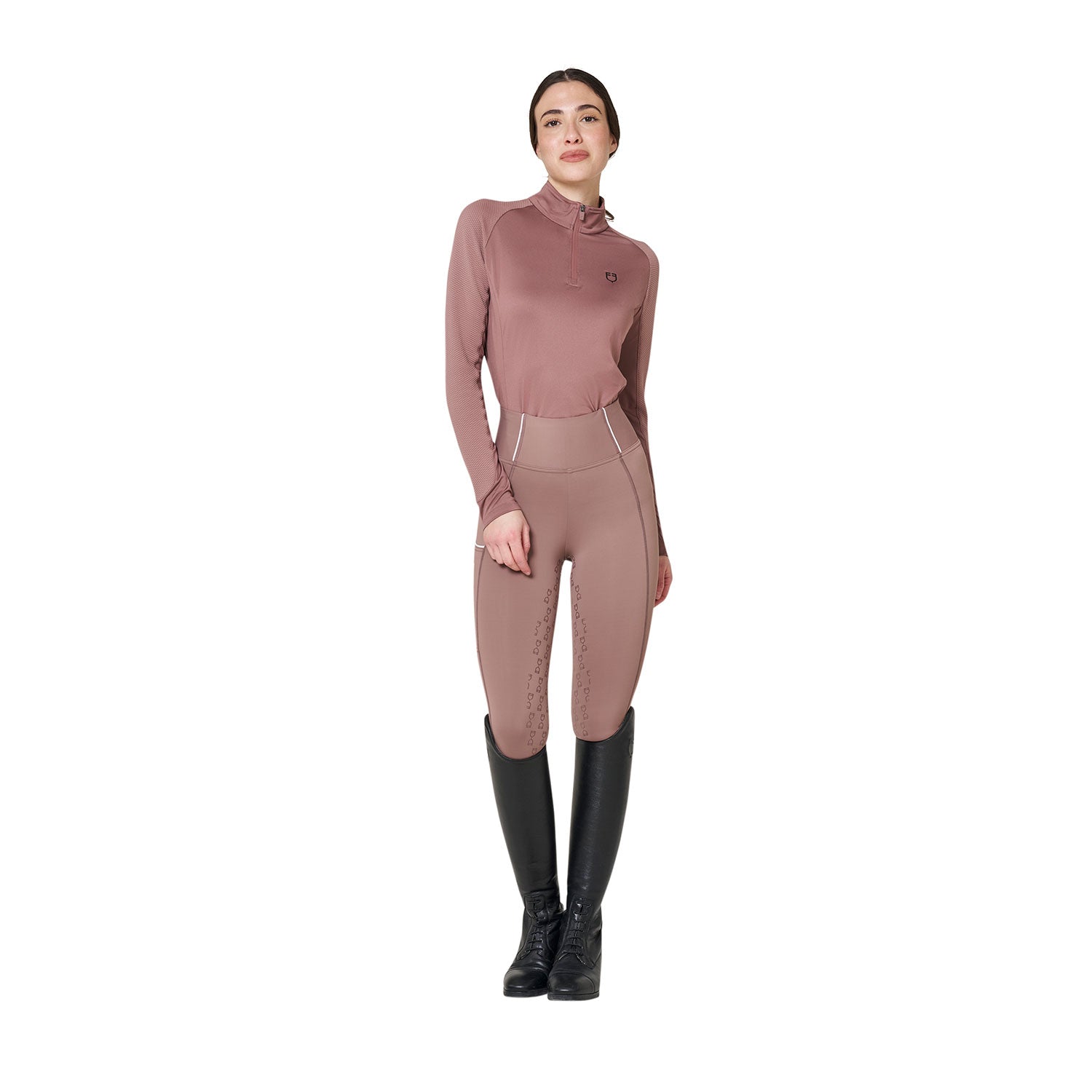 Equestro Leggins Donna Slim Fit Full Grip