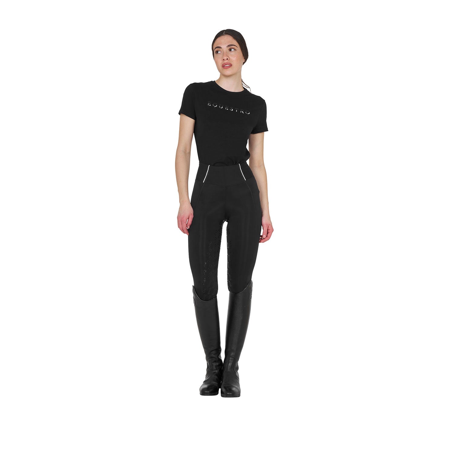 Equestro Leggins Donna Slim Fit Full Grip
