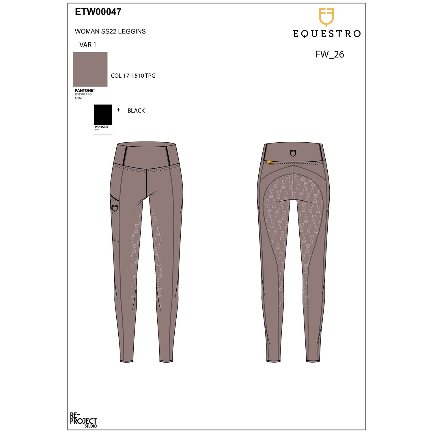 Equestro Leggins Donna Slim Fit Full Grip