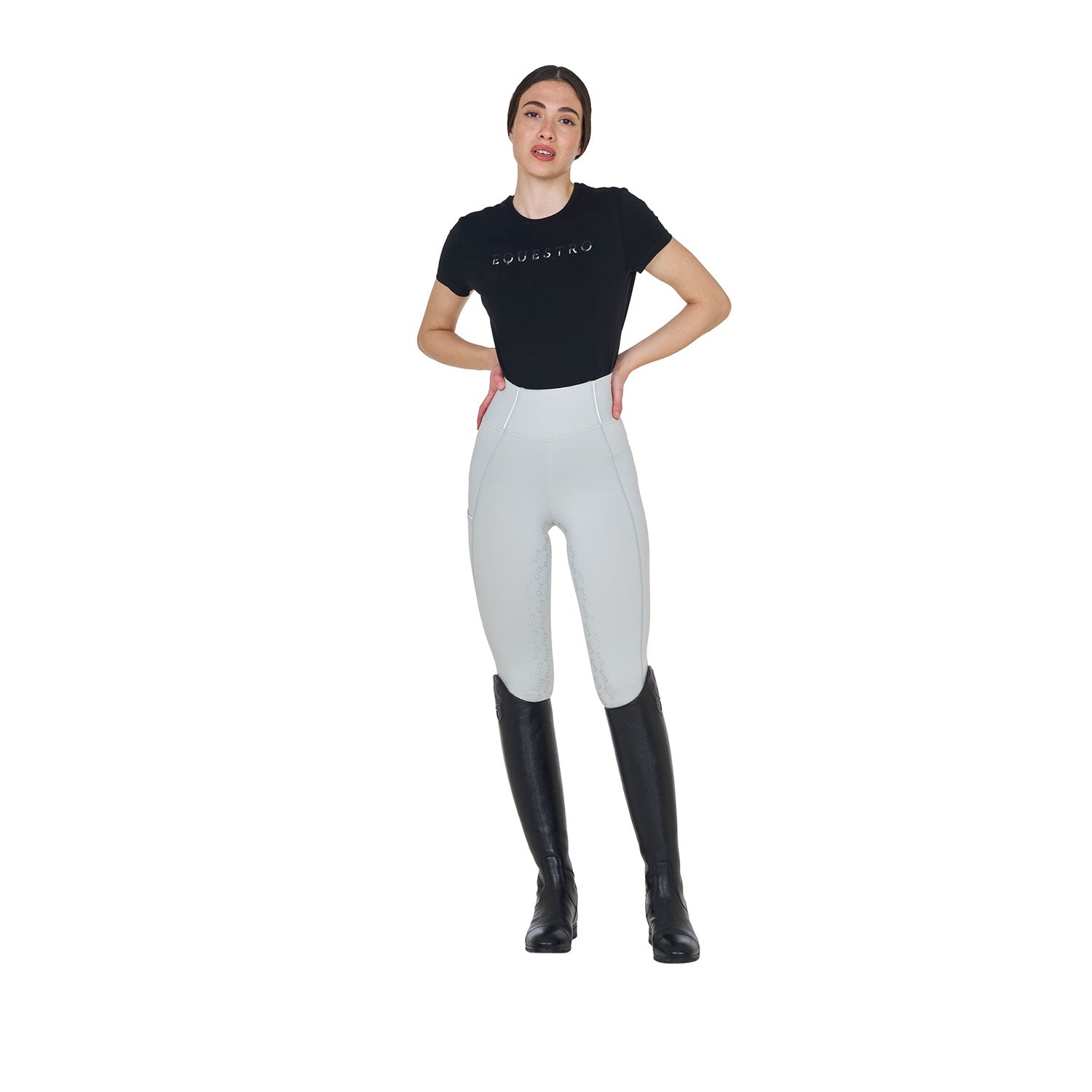 Equestro Leggins Donna Slim Fit Full Grip