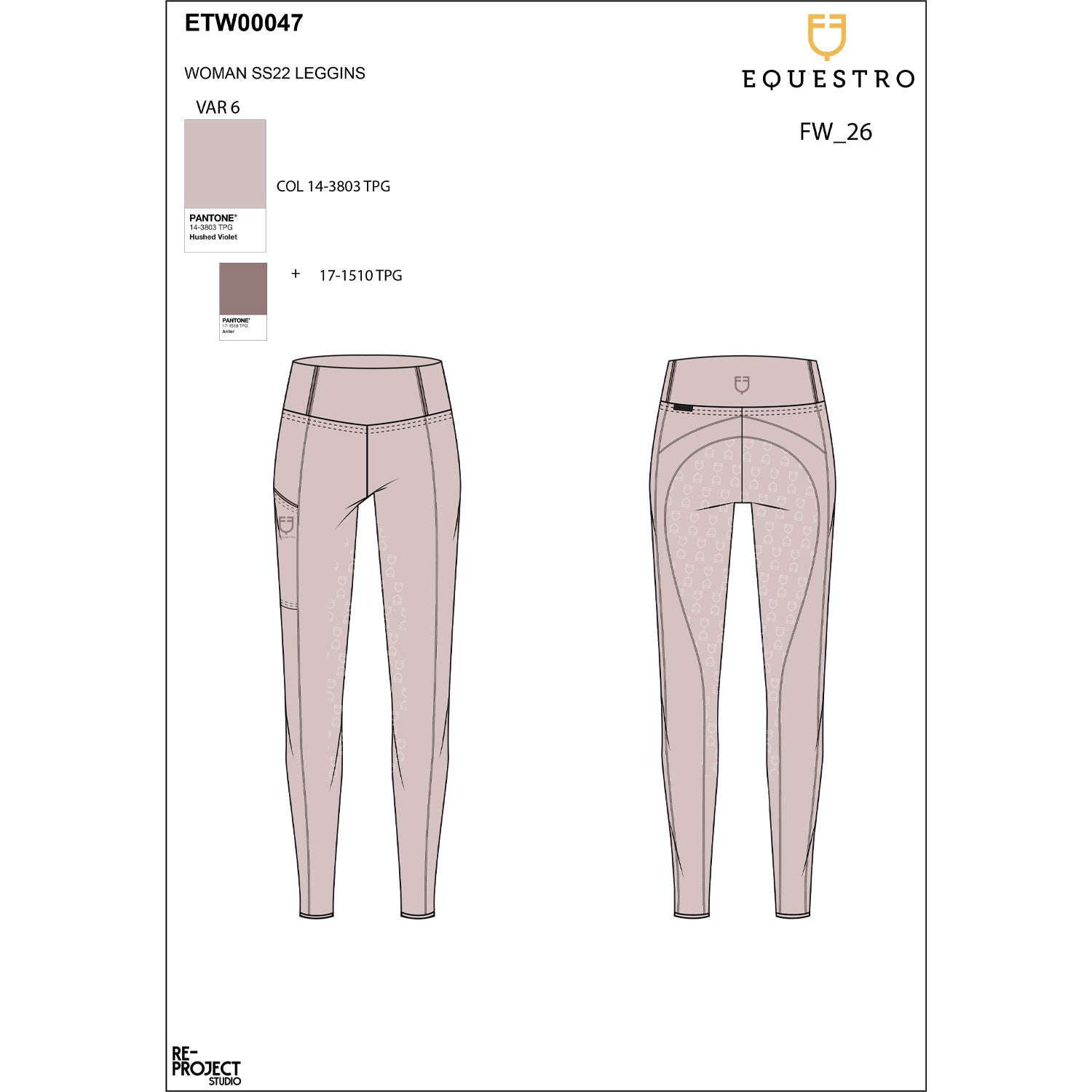 Equestro Leggins Donna Slim Fit Full Grip