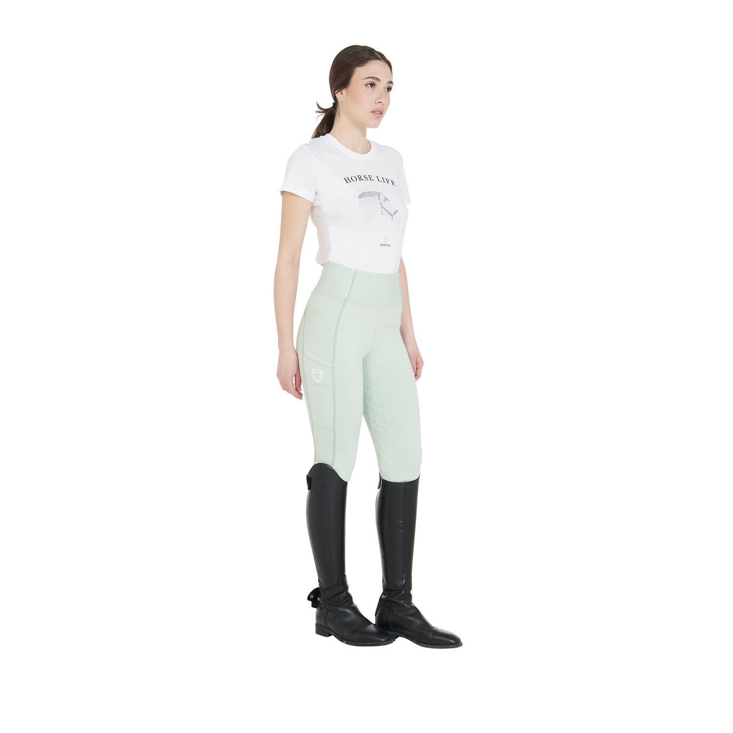 Equestro Leggins Donna Slim Fit Full Grip