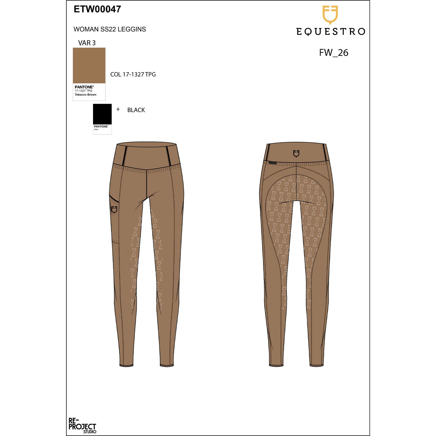 Equestro Leggins Donna Slim Fit Full Grip