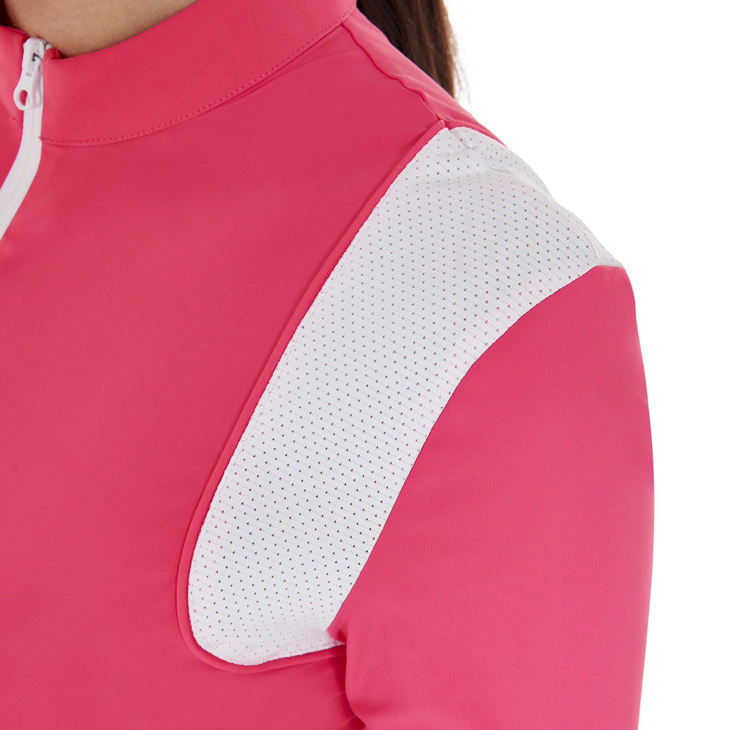 Polo donna slim fit in tessuto tecnico traspirante a mezza manica Equestro