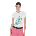 T-shirt donna slim fit con stampa colorata EQUESTRO