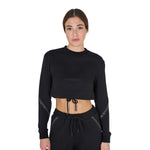 Felpa donna corta girocollo Equestro