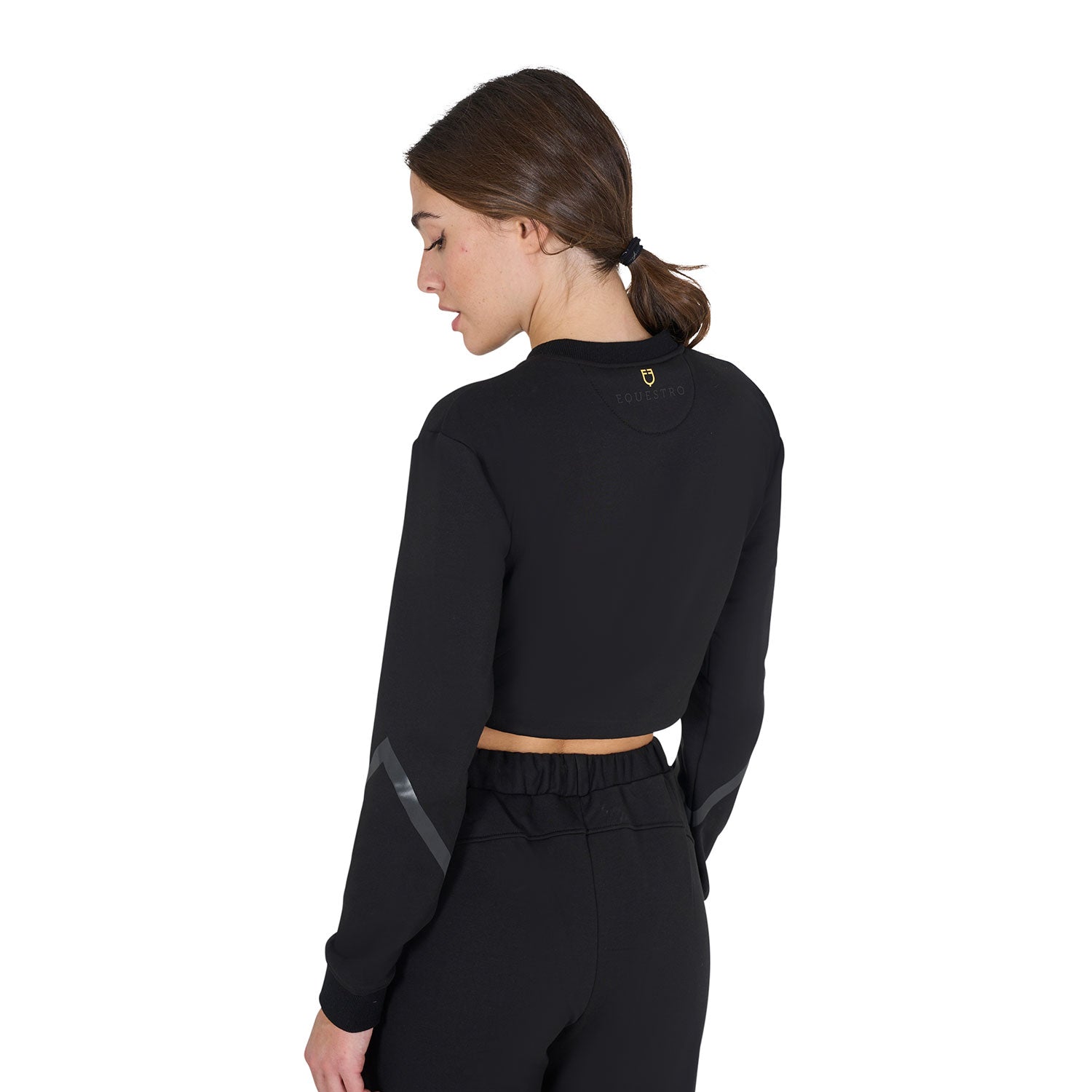 Felpa donna corta girocollo Equestro
