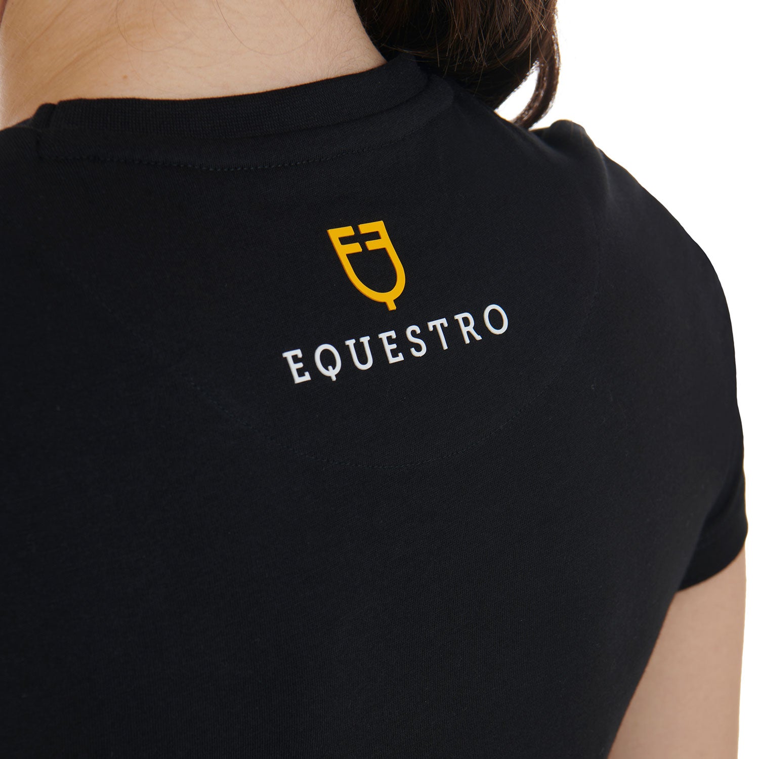 Equestro T Shirt Donna Slim Fit con Stampa Raggio di Luna