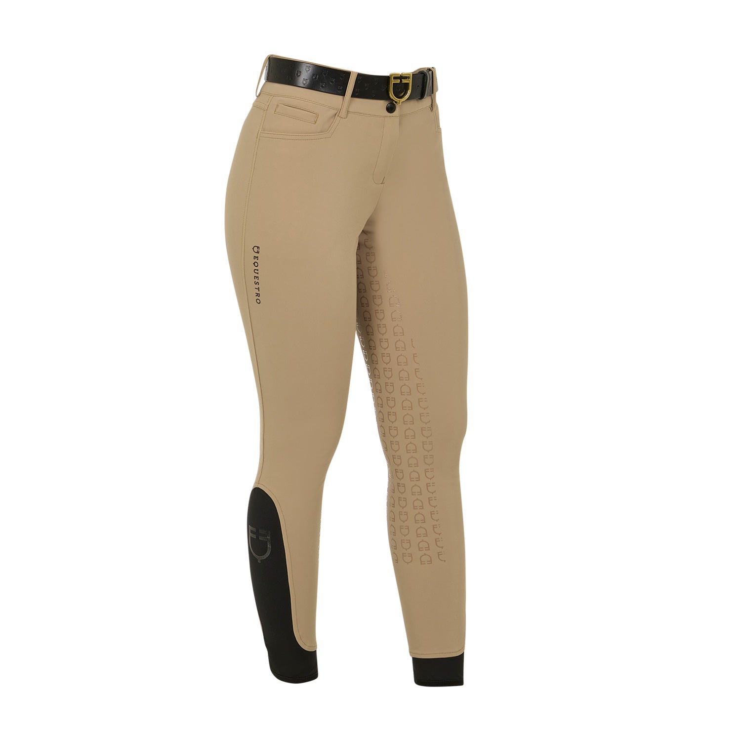 Equestro Pantaloni Donna Full Grip a Vita Alta
