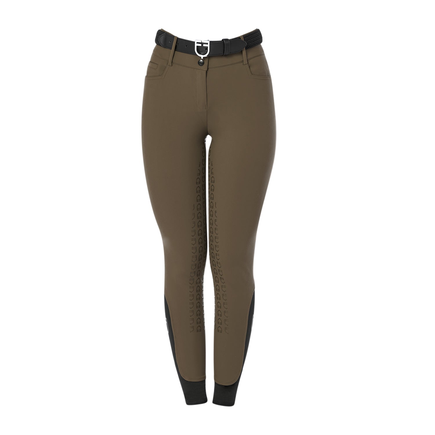 Equestro Pantaloni Donna Full Grip a Vita Alta