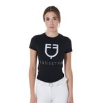 Equestro T Shirt Donna Slim Fit Stampa Logo Multicolore