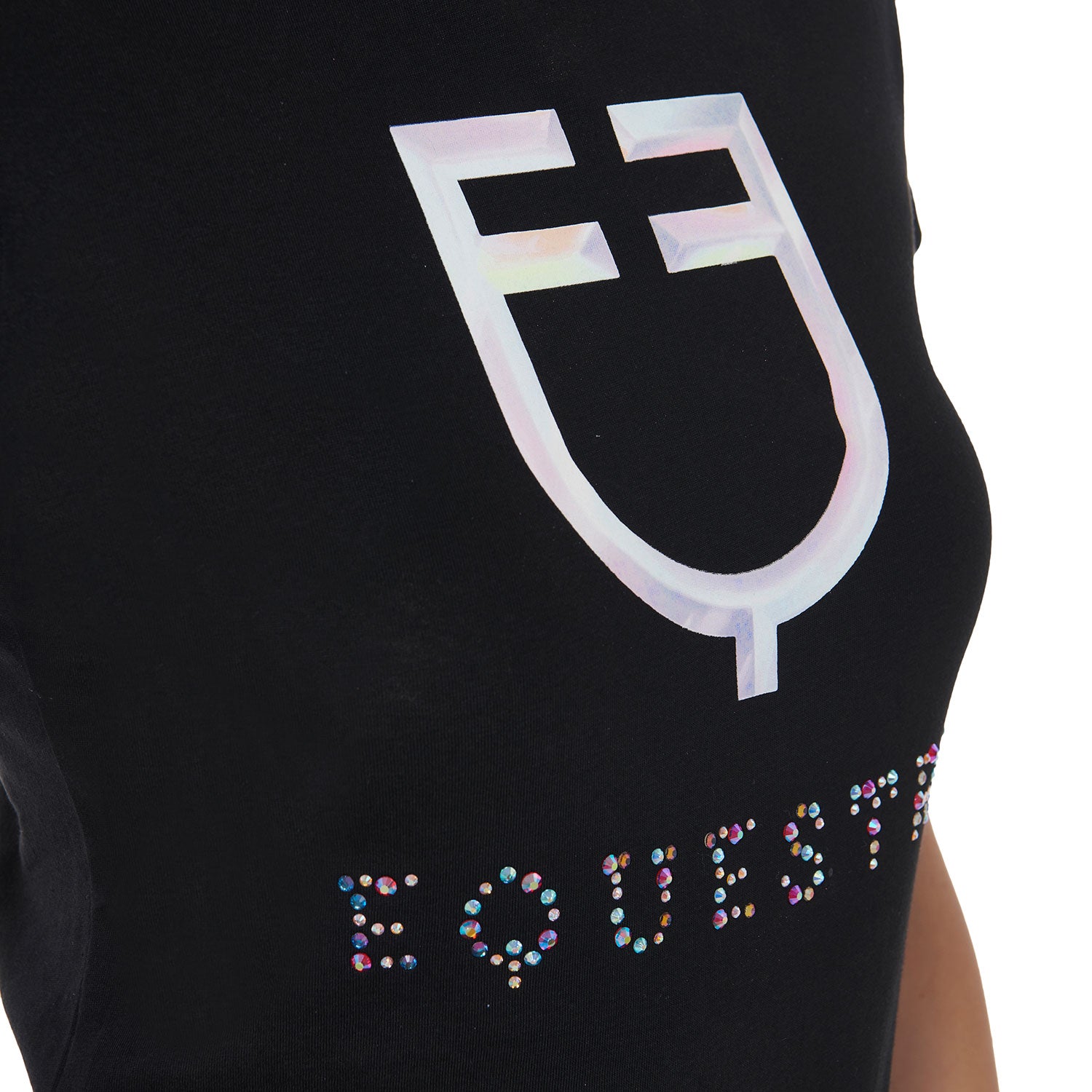 Equestro T Shirt Donna Slim Fit Stampa Logo Multicolore