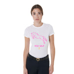 Equestro T Shirt Donna Slim Fit con Stampa Stay Wild
