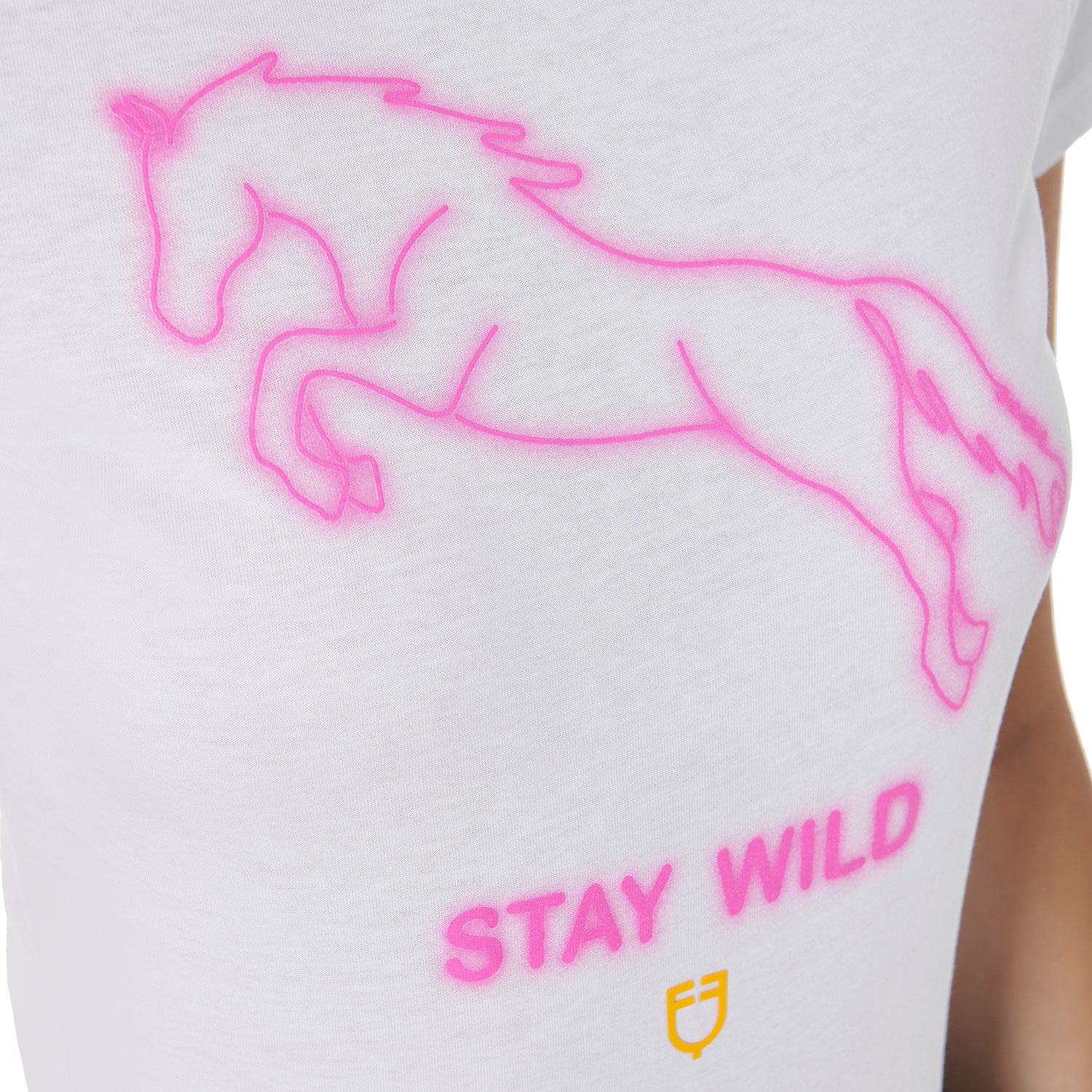 Equestro T Shirt Donna Slim Fit con Stampa Stay Wild