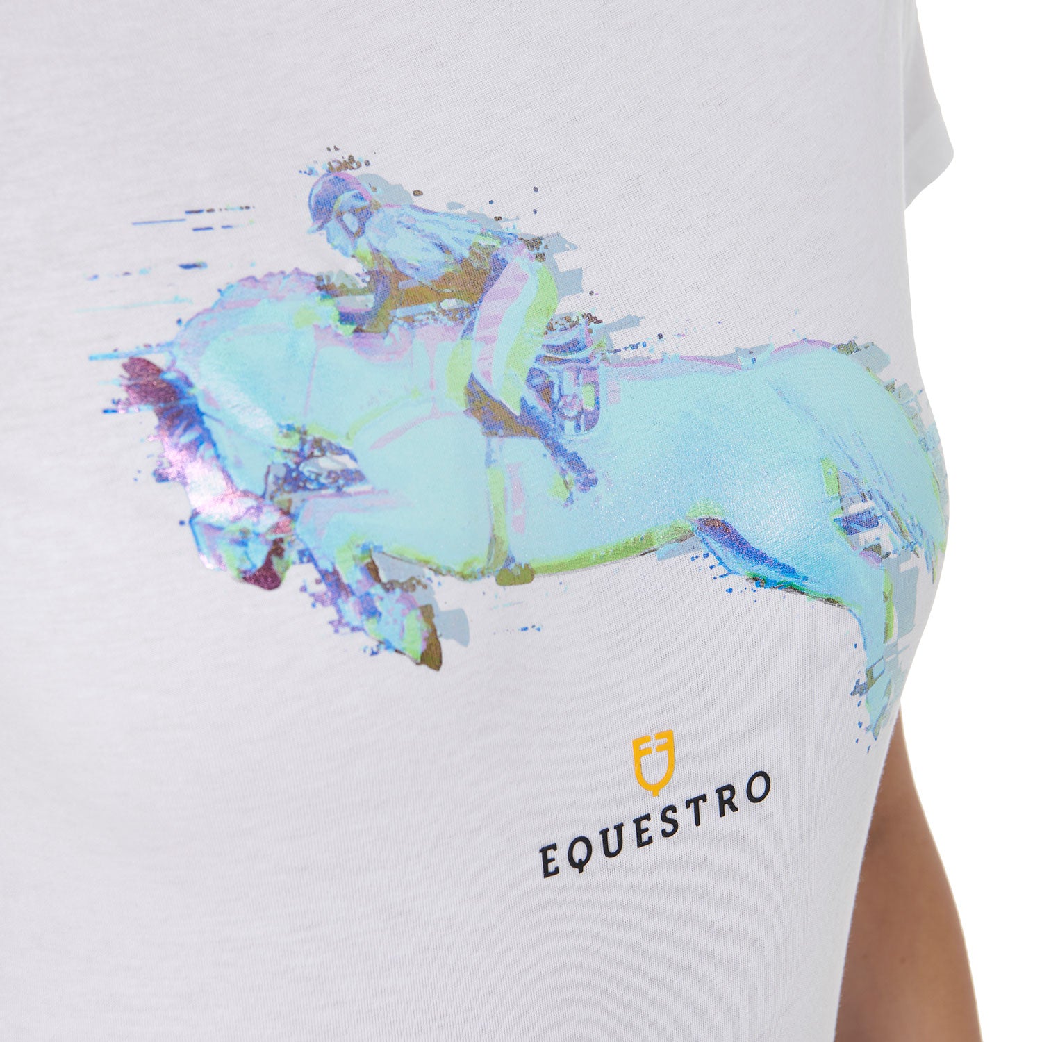 Equestro T Shirt Donna Slim Fit Stampa Jump