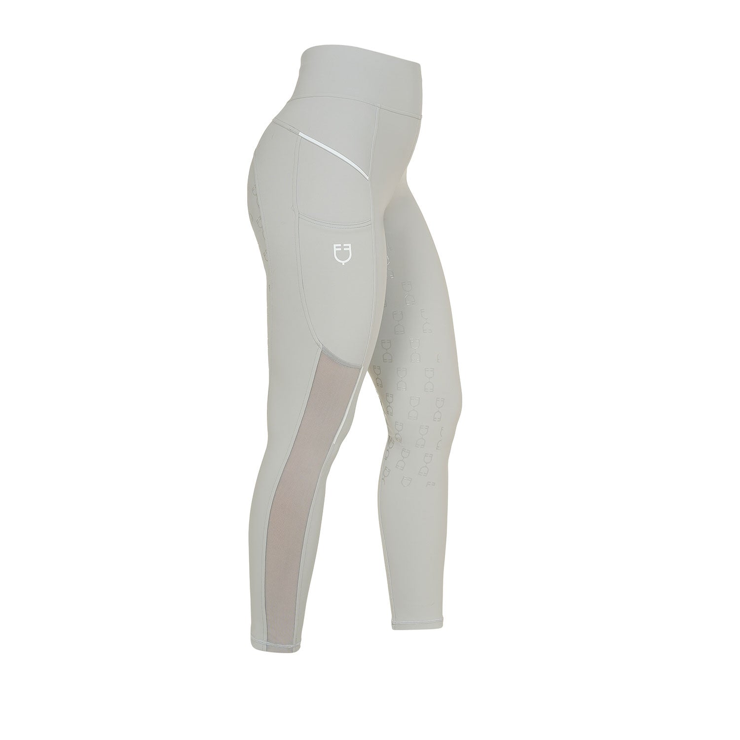Equestro Leggings Donna Slim Fit Inserti Micro Mesh