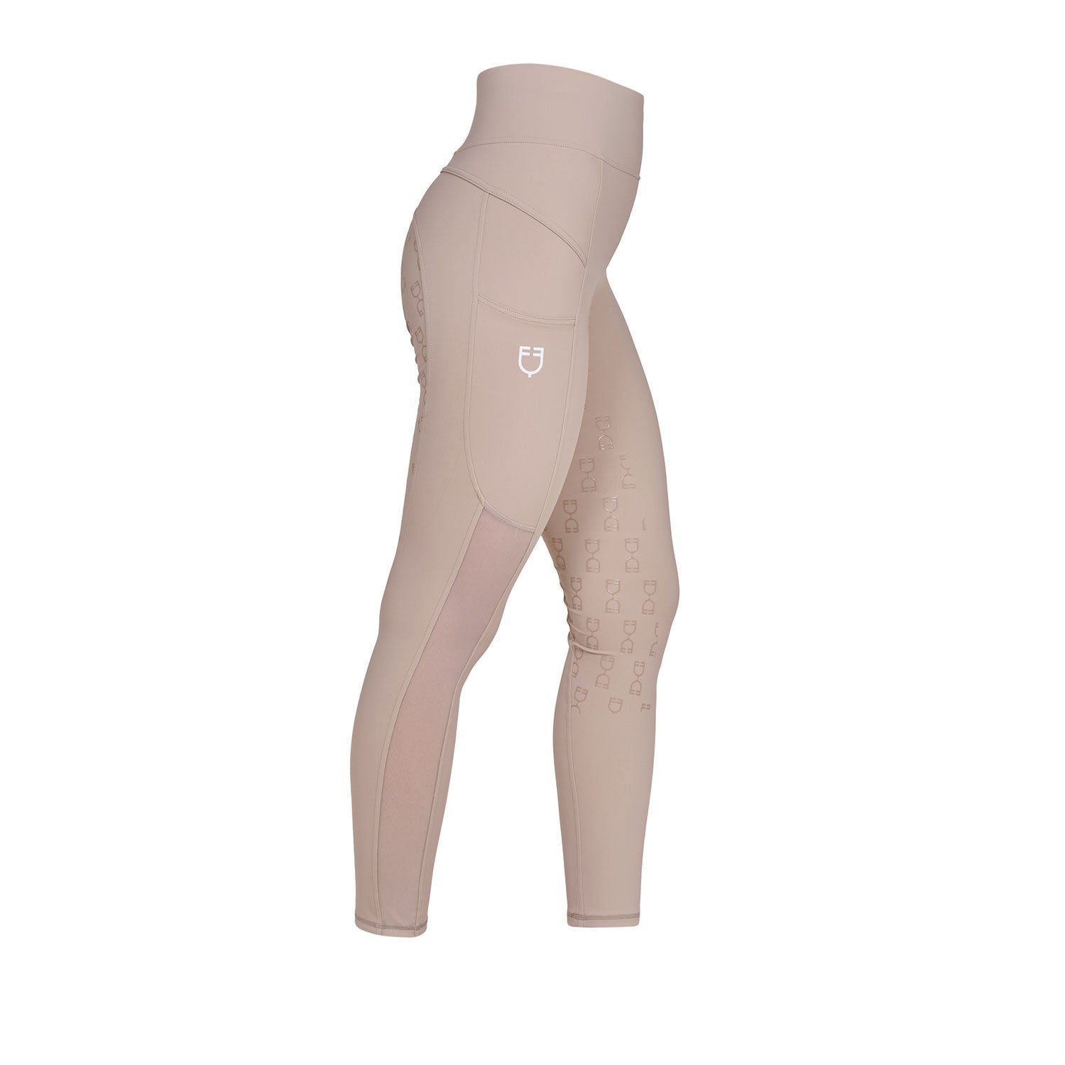 Equestro Leggings Donna Slim Fit Inserti Micro Mesh