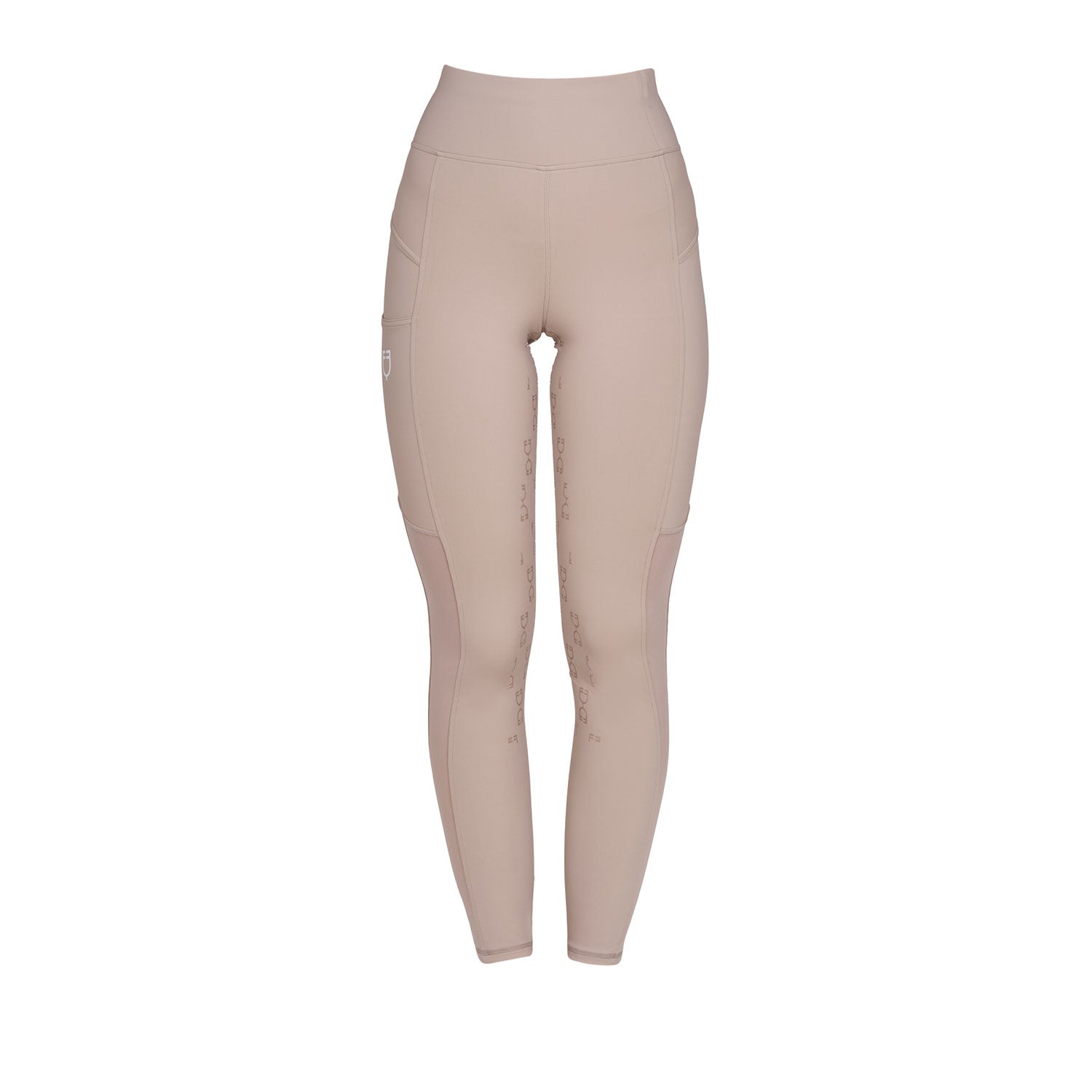 Equestro Leggings Donna Slim Fit Inserti Micro Mesh