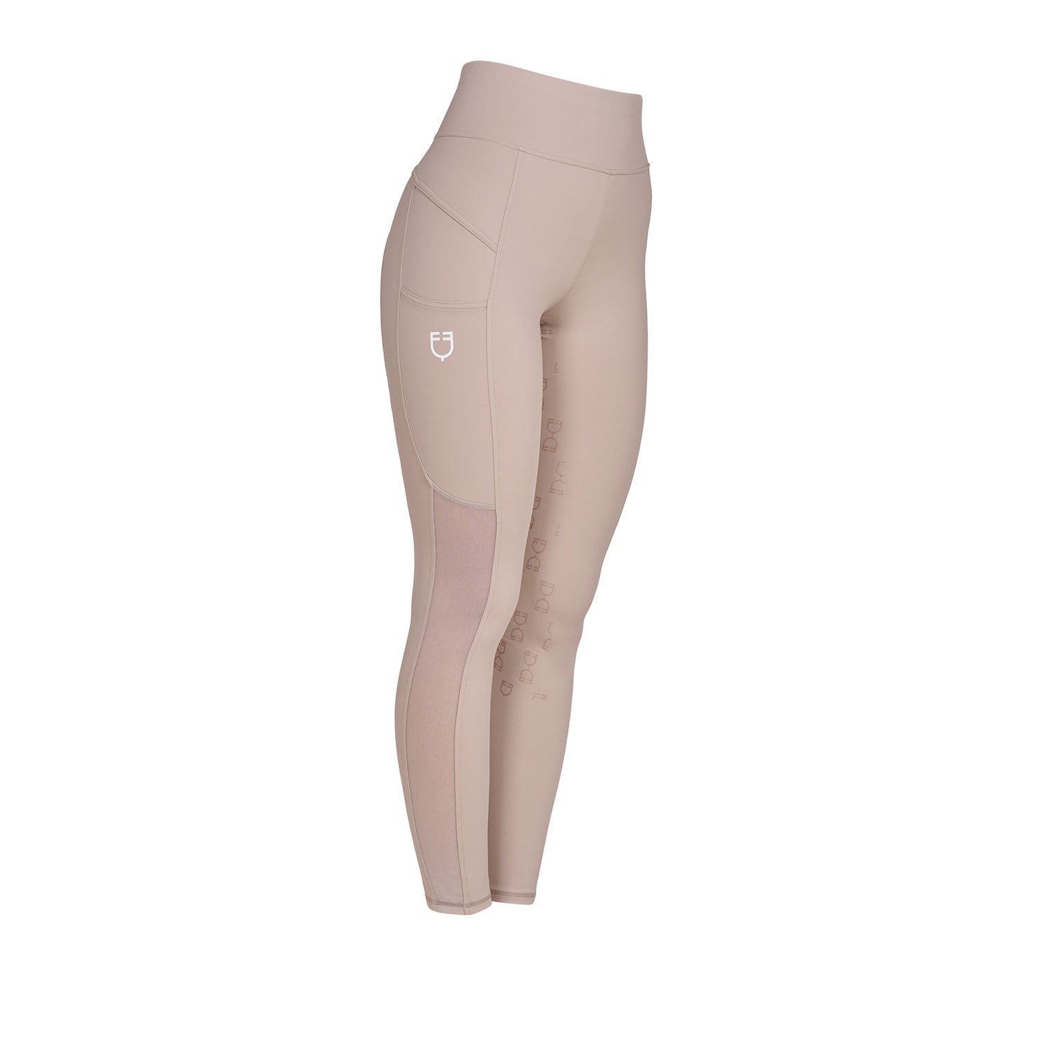 Equestro Leggings Donna Slim Fit Inserti Micro Mesh