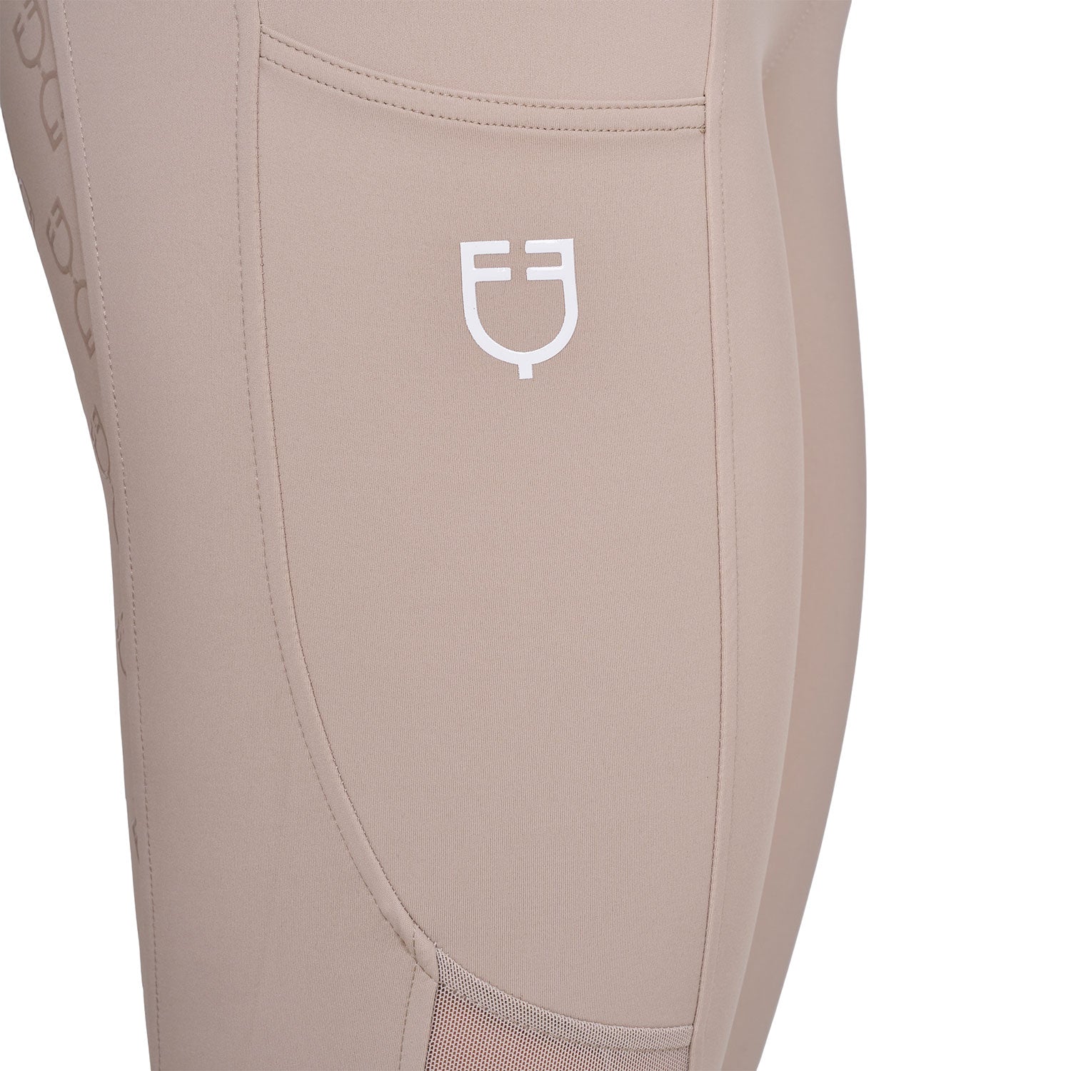 Equestro Leggings Donna Slim Fit Inserti Micro Mesh