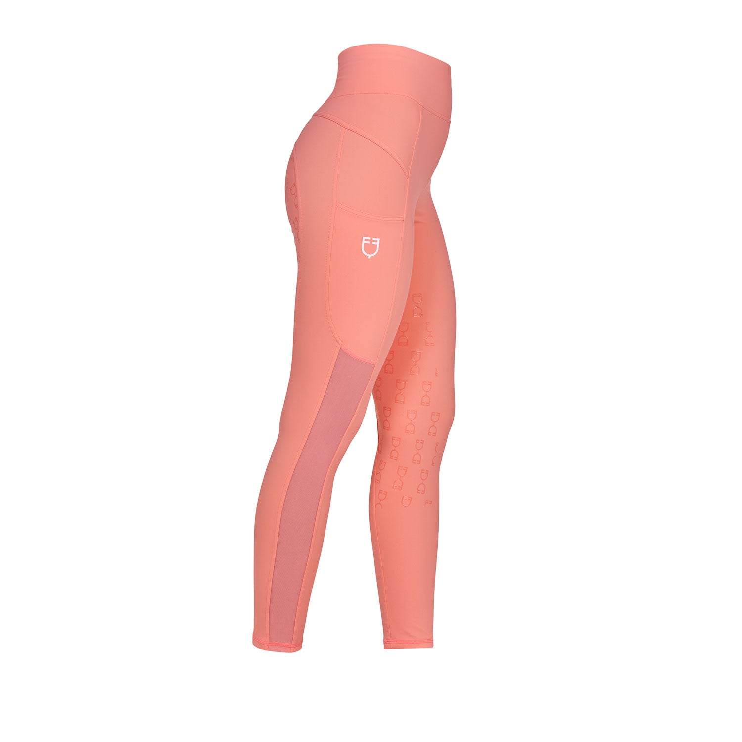 Equestro Leggings Donna Slim Fit Inserti Micro Mesh