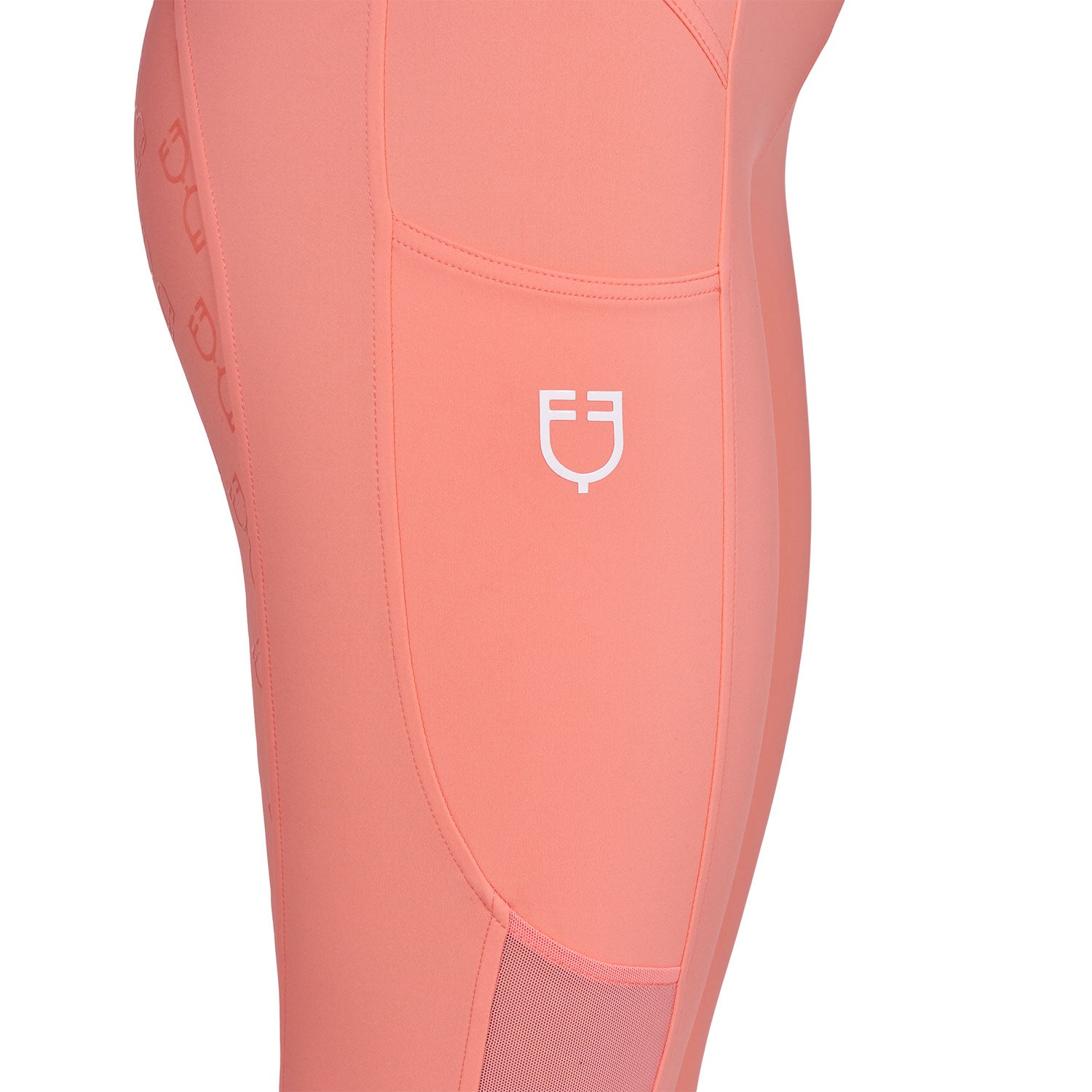 Equestro Leggings Donna Slim Fit Inserti Micro Mesh