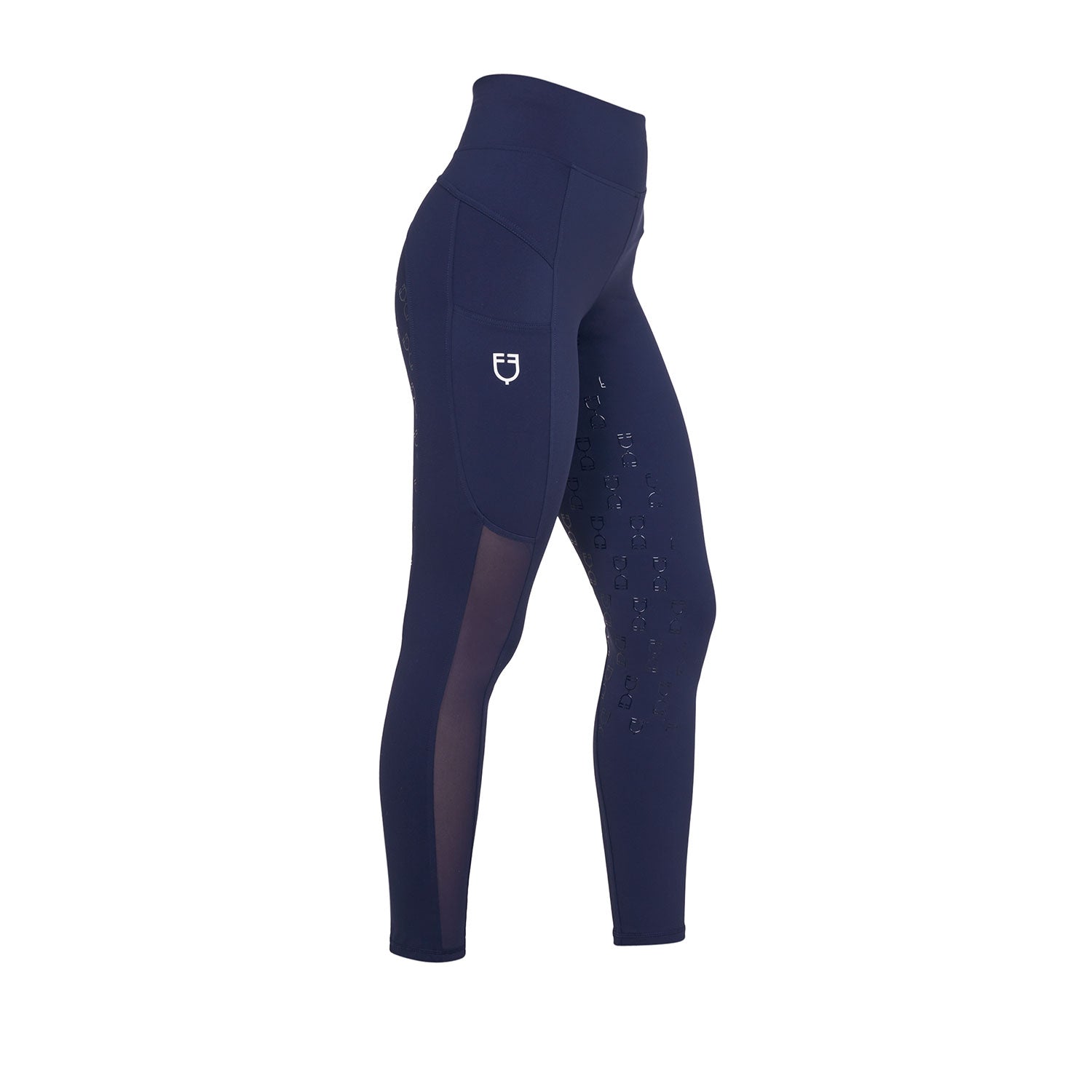 Equestro Leggings Donna Slim Fit Inserti Micro Mesh