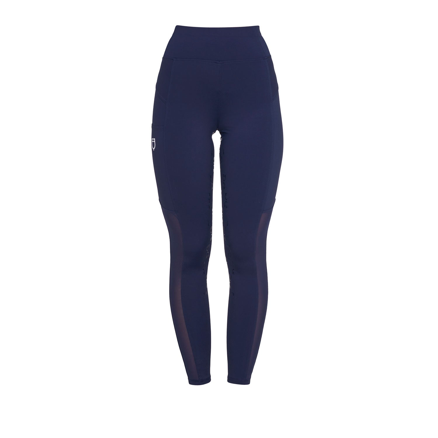 Equestro Leggings Donna Slim Fit Inserti Micro Mesh