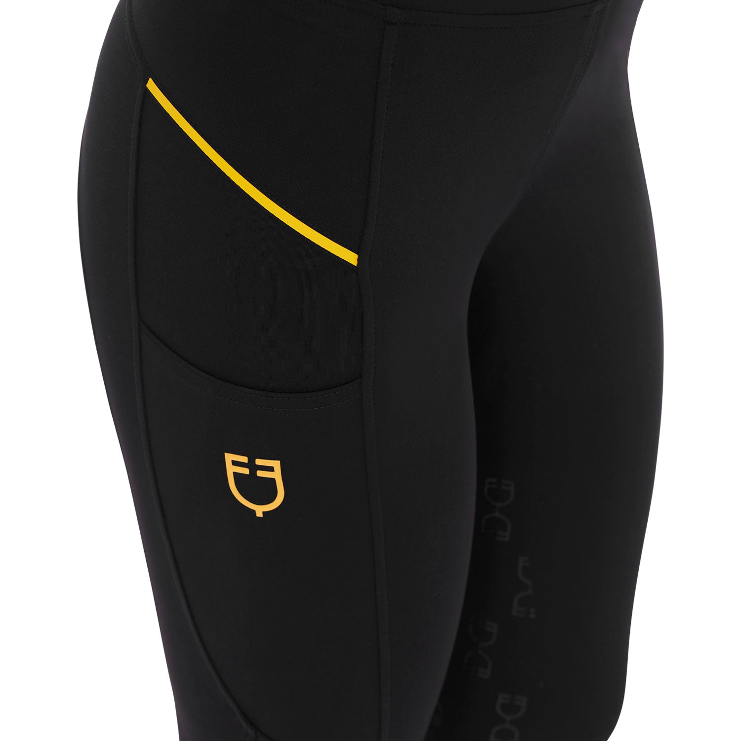 Equestro Leggings Donna Slim Fit Inserti Micro Mesh