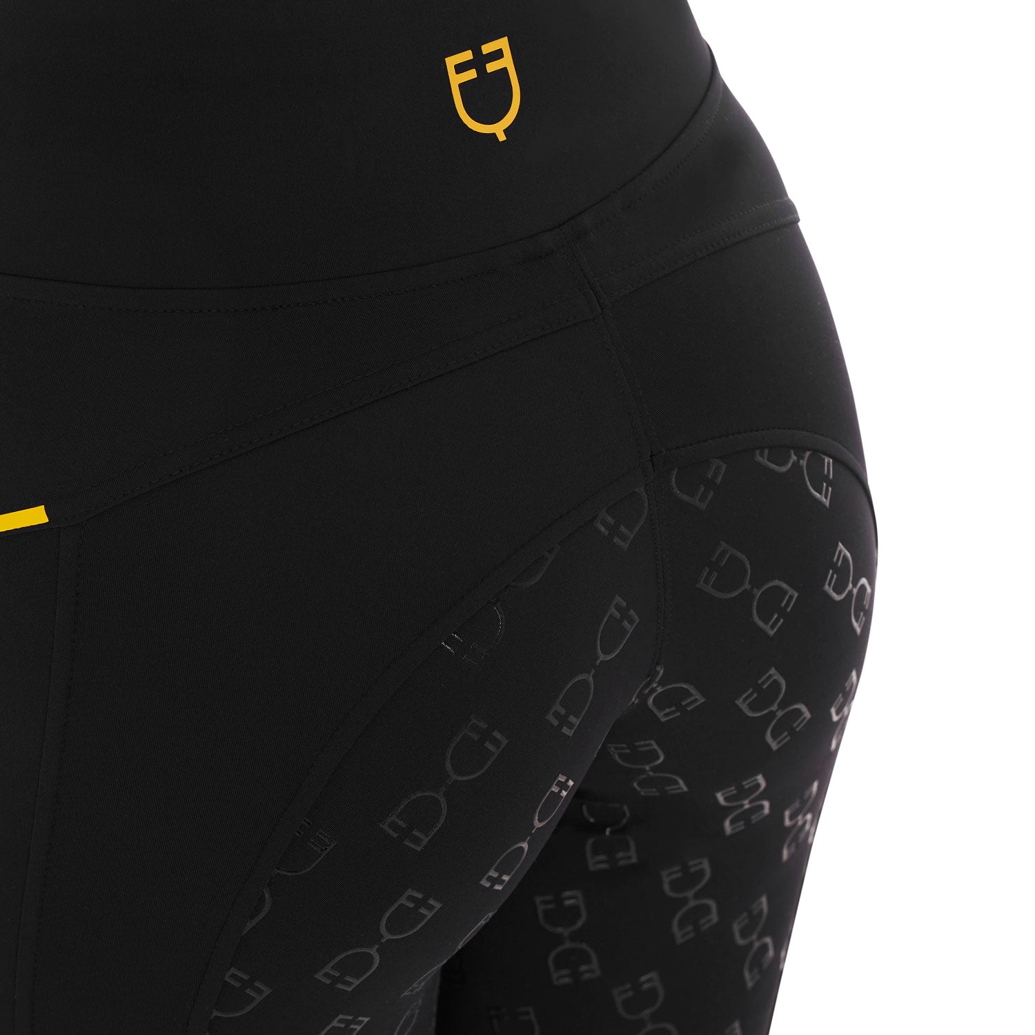 Equestro Leggings Donna Slim Fit Inserti Micro Mesh