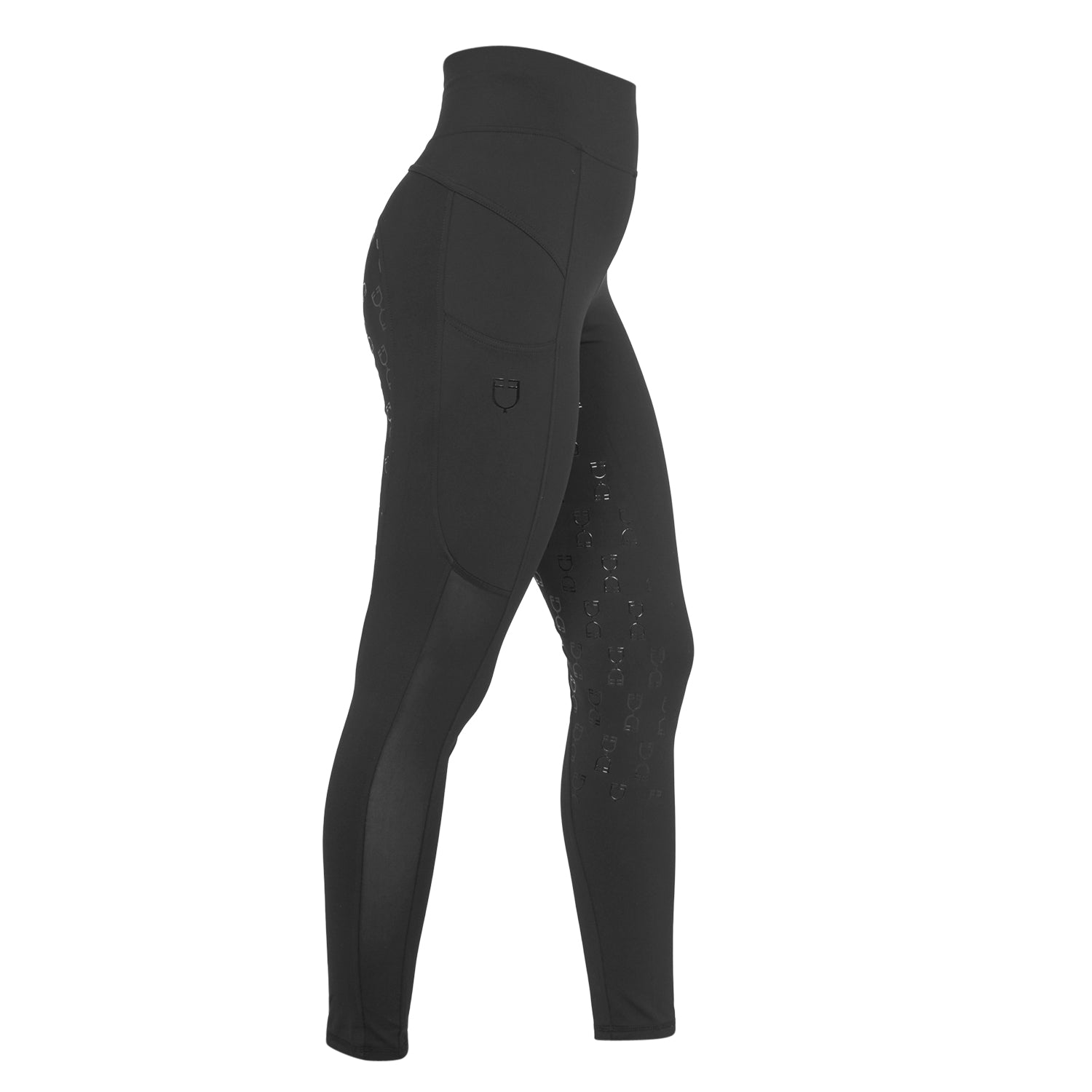 Equestro Leggings Donna Slim Fit Inserti Micro Mesh