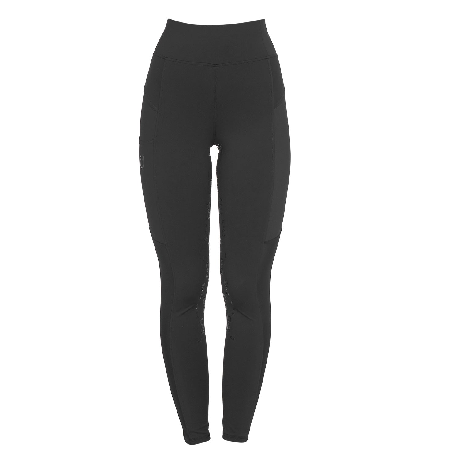 Equestro Leggings Donna Slim Fit Inserti Micro Mesh