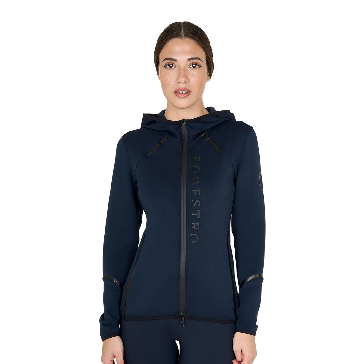 Equestro Felpa Tecnica da Donna in Jersey con Zip
