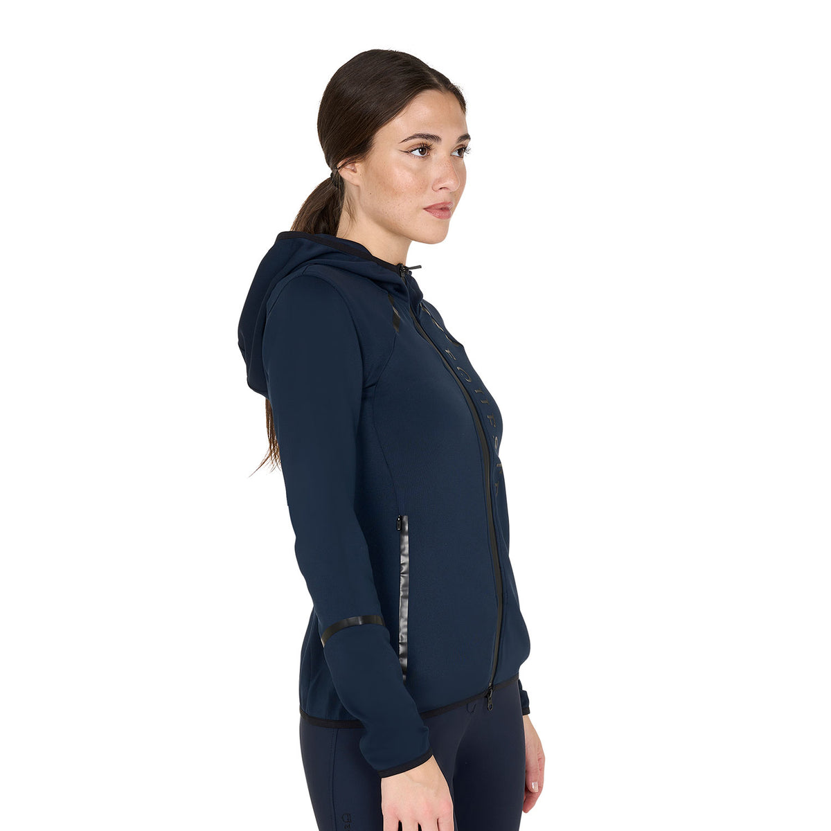 Equestro Felpa Tecnica da Donna in Jersey con Zip