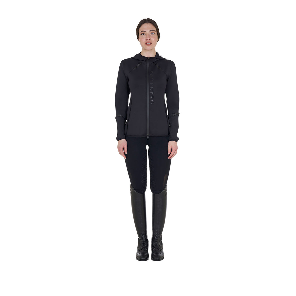 Equestro Felpa Tecnica da Donna in Jersey con Zip