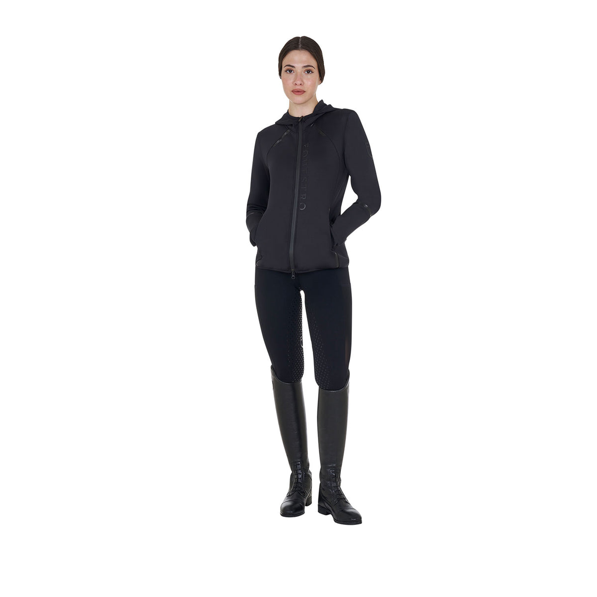 Equestro Felpa Tecnica da Donna in Jersey con Zip