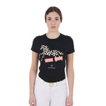 Equestro T Shirt da Donna in Cotone Crazy Horse