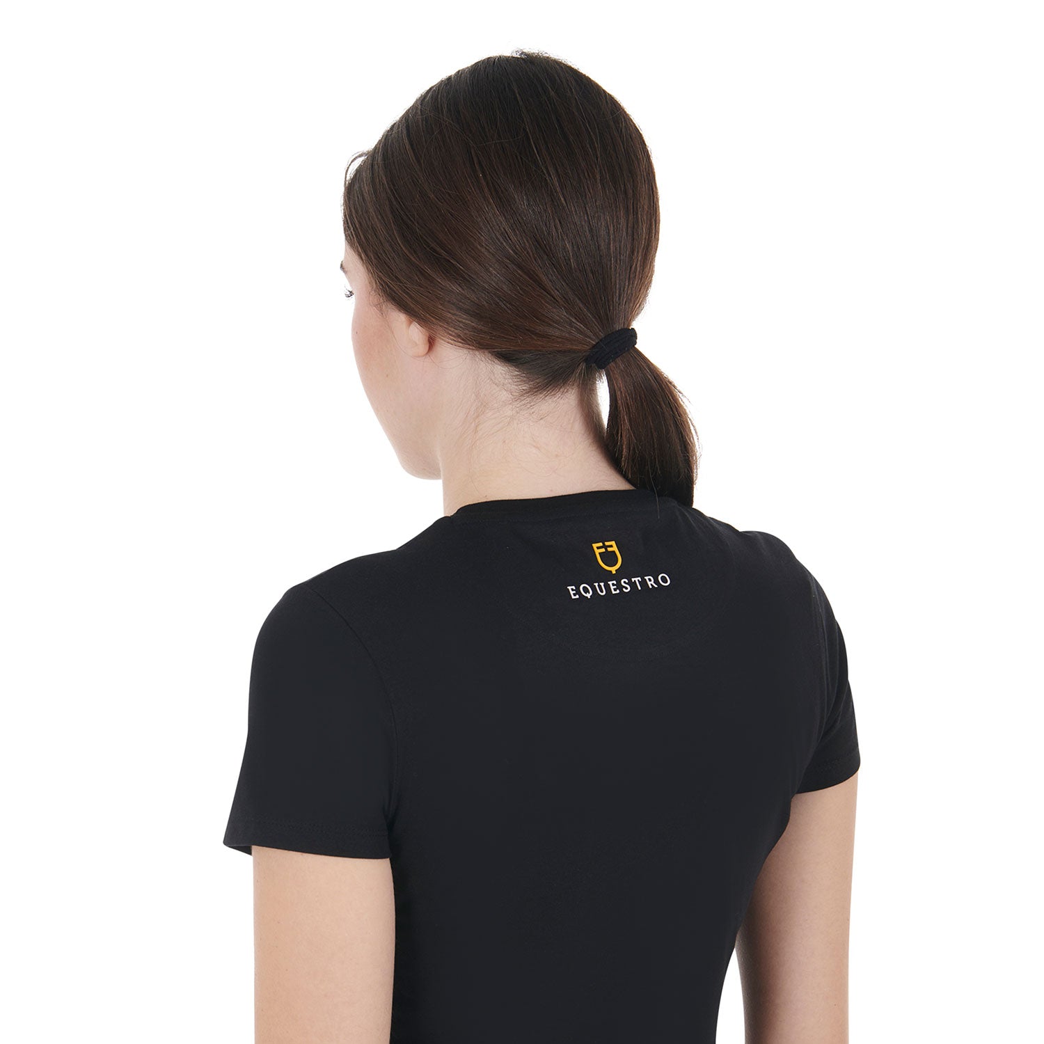Equestro T Shirt da Donna in Cotone Crazy Horse
