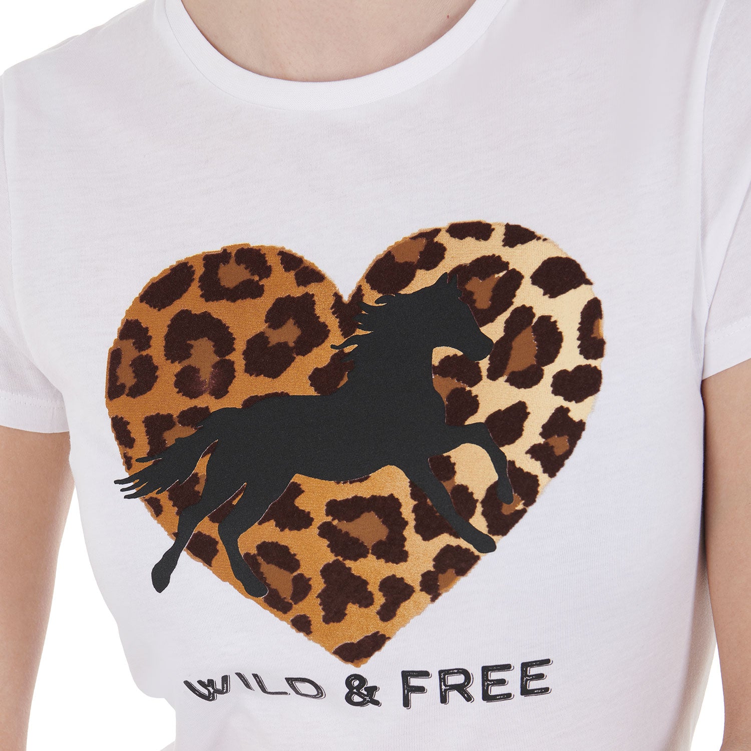 Equestro T Shirt da Donna in Cotone Wild & Free