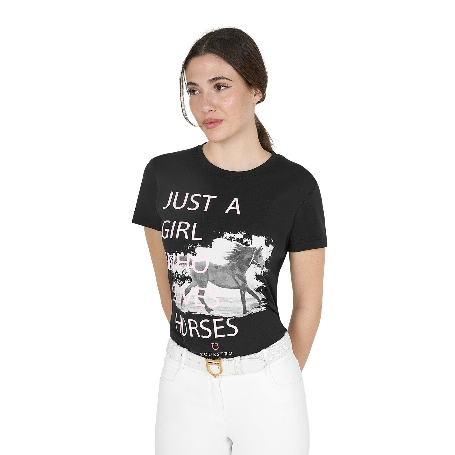 Equestro T Shirt da Donna in Cotone Horse Lover