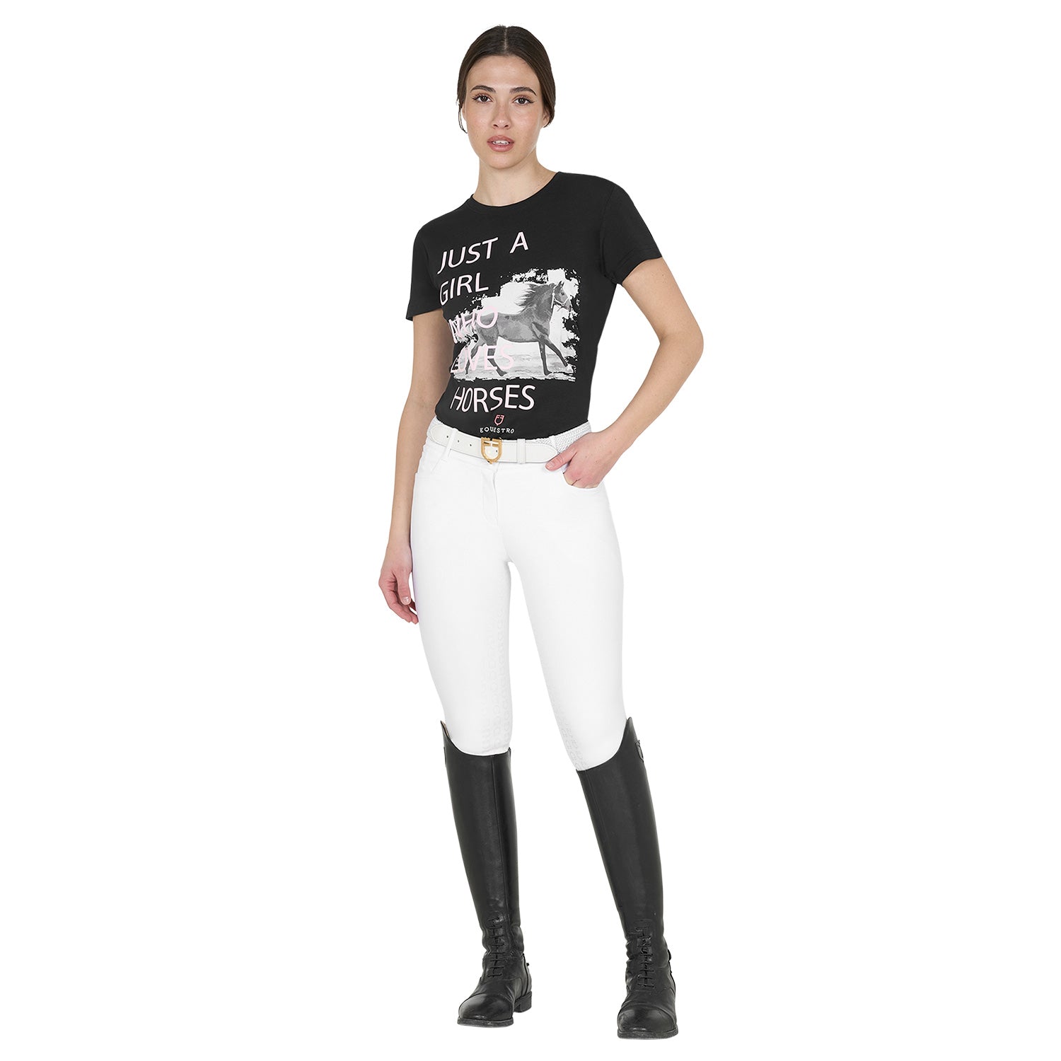 Equestro T Shirt da Donna in Cotone Horse Lover