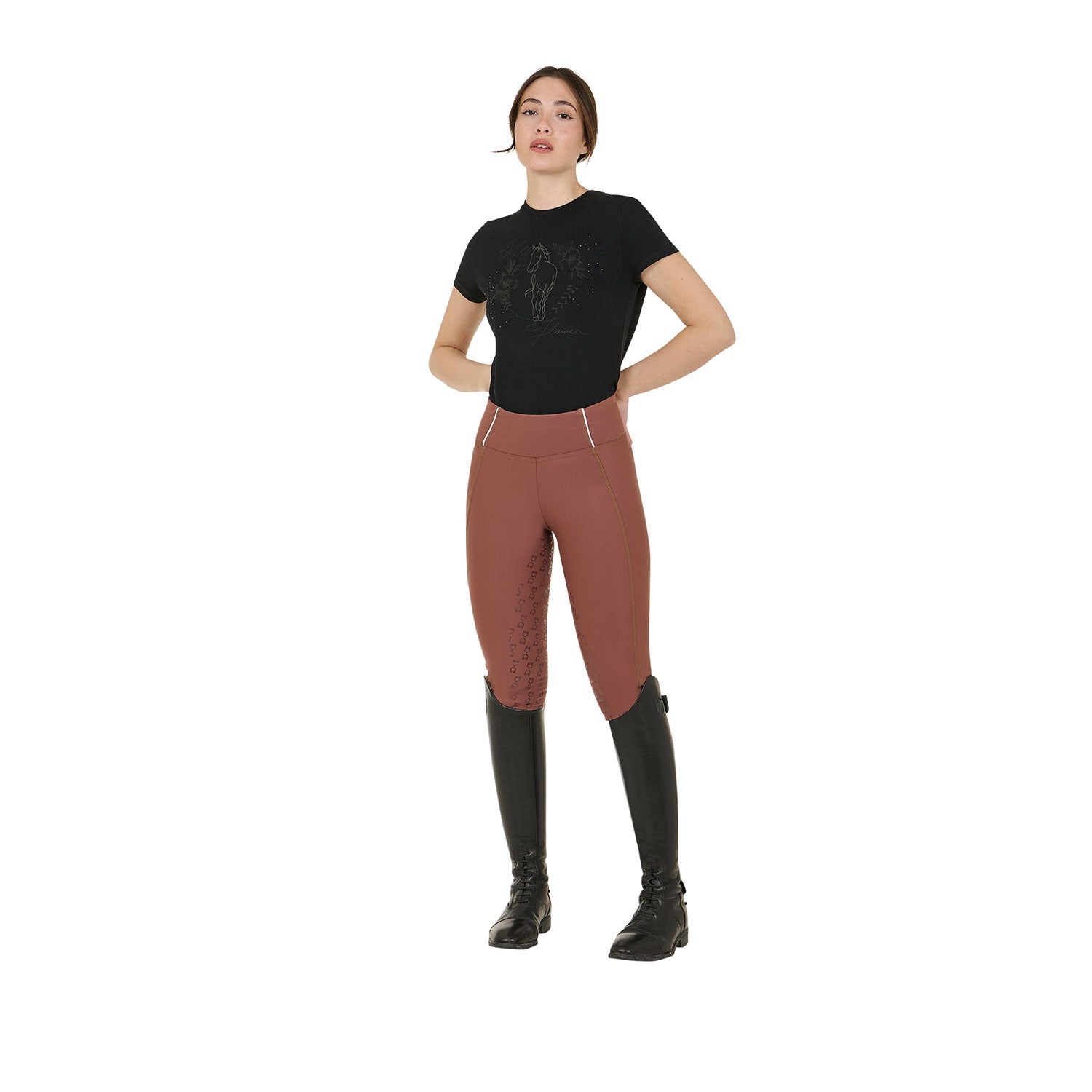Equestro Leggings da Donna con Fodera in Pile