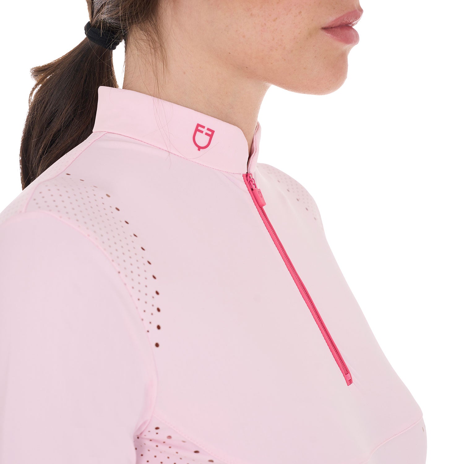 Polo training Equestro donna slim fit con inserti traforati e dettagli a contrasto 2025