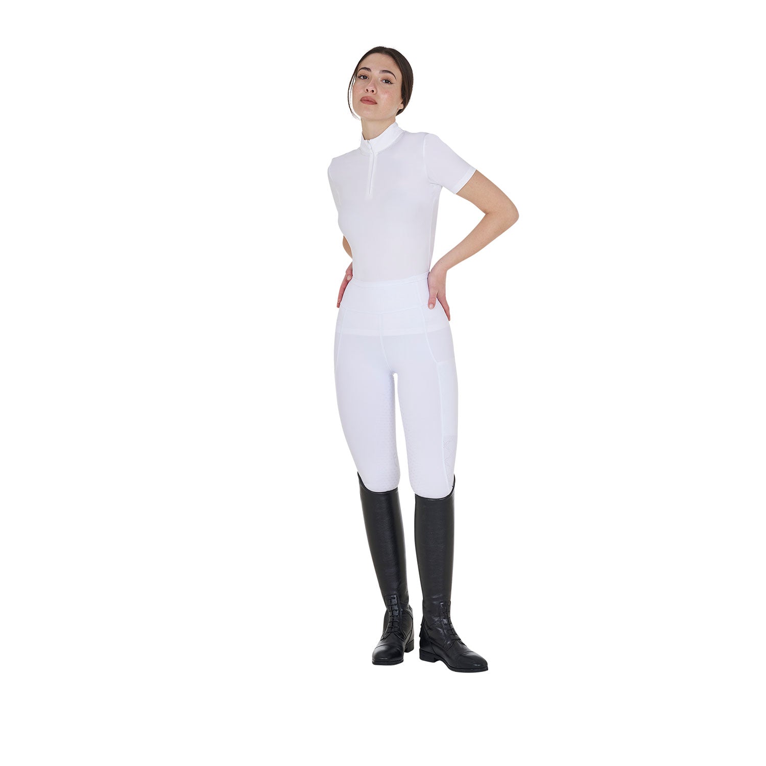 Equestro Leggins Donna con Decorazioni Perforate