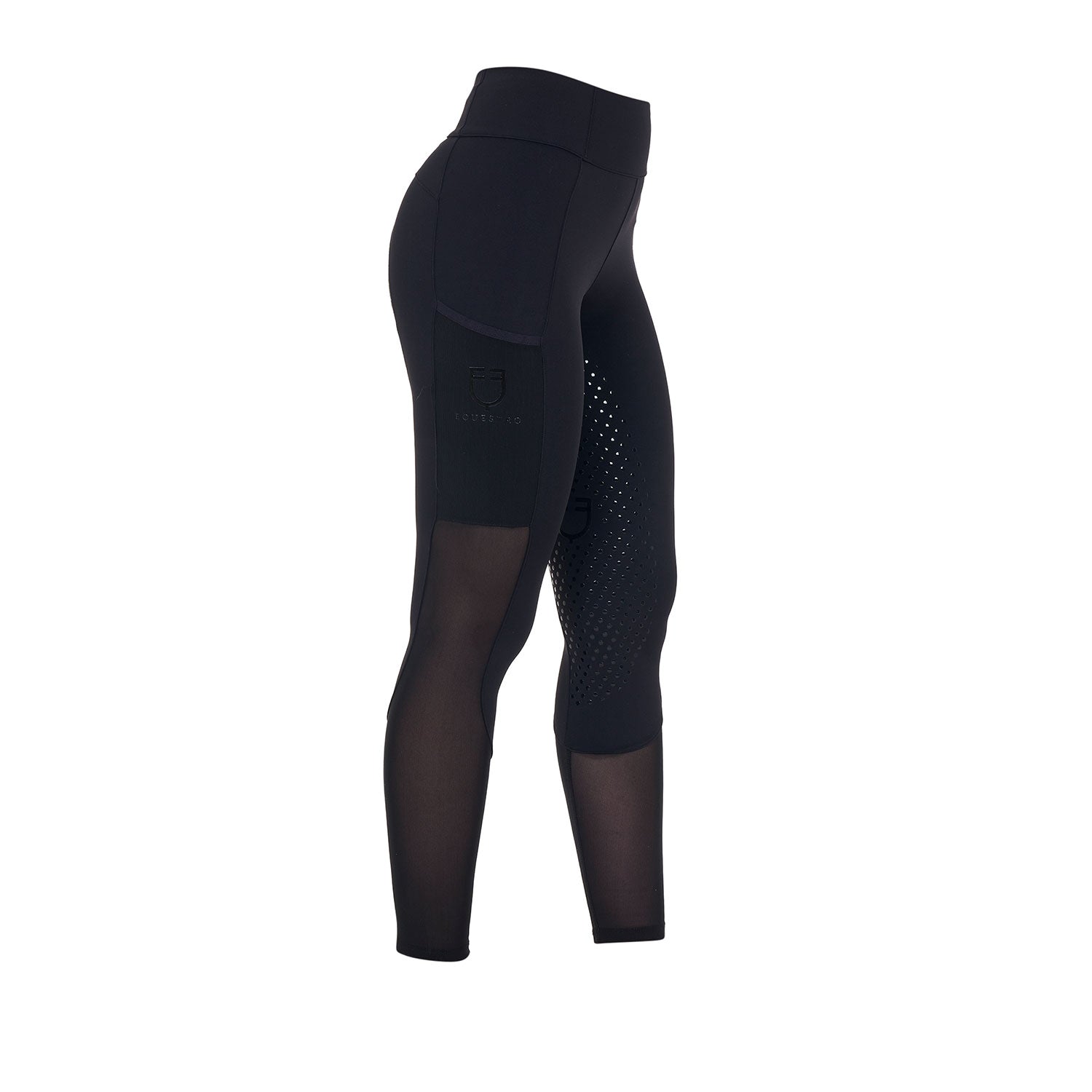 Equestro Leggings Donna Full Grip con Inserti Perforati