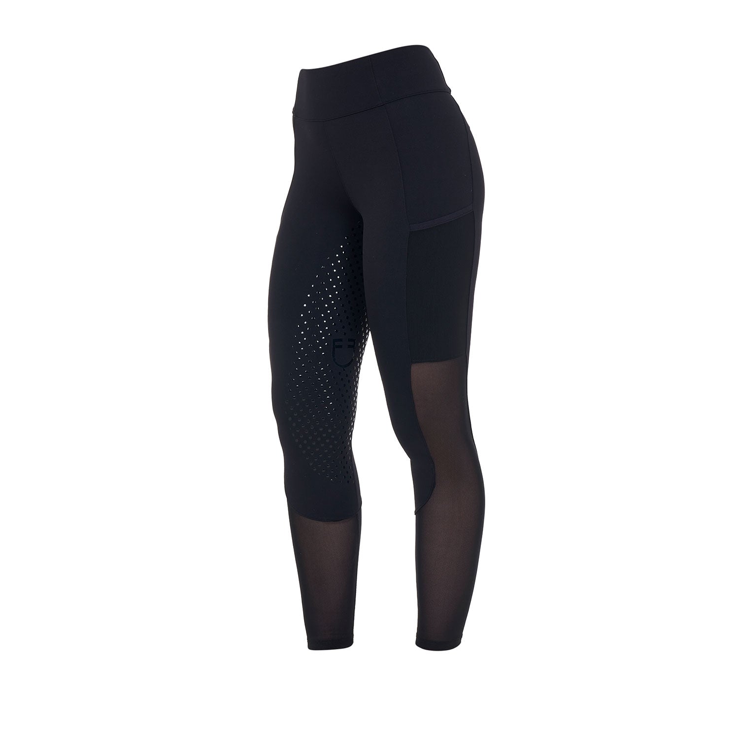Equestro Leggings Donna Full Grip con Inserti Perforati
