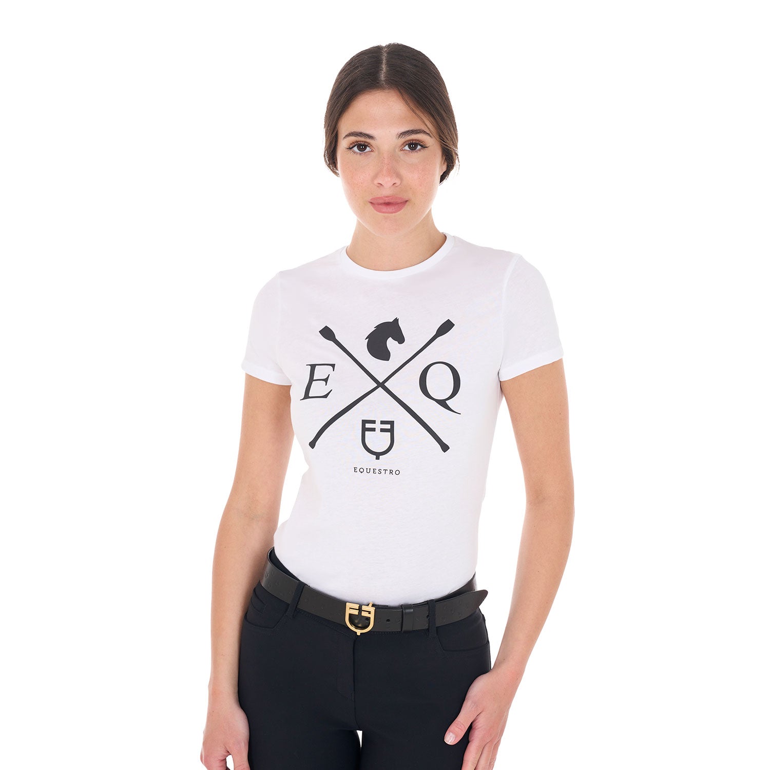 Equestro T Shirt Donna Eq in Cotone