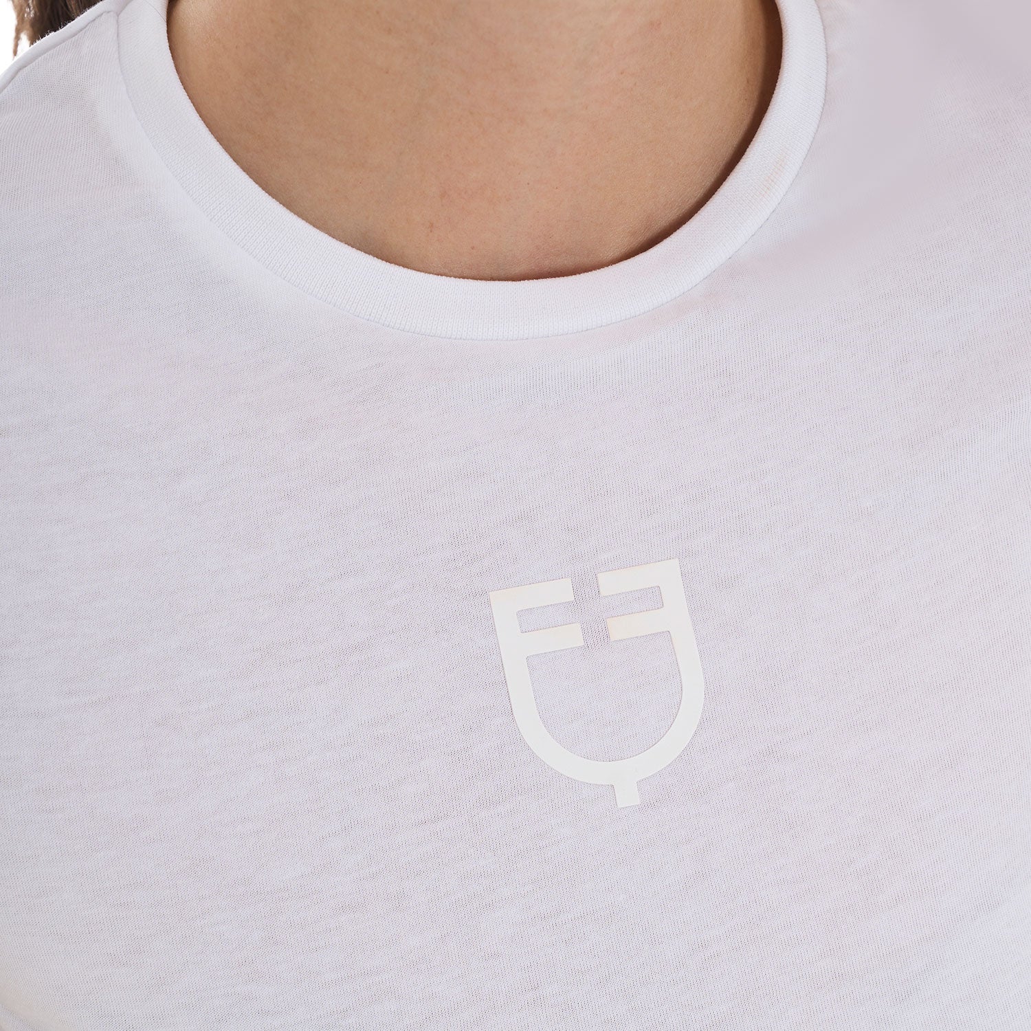 Equestro T Shirt Basic Donna con Logo Tono Su